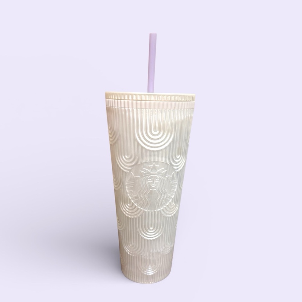 Starbucks White Pearl Shell Mermaid Siren Tumbler 24 OZ 2023 NEW